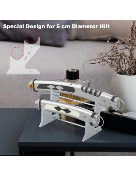 Soporte para Sable de Luz Cosmos 2 Niveles Acrílico Gris Soporte para Sable de Luz Cosmos 2 Niveles Acrílico Gris