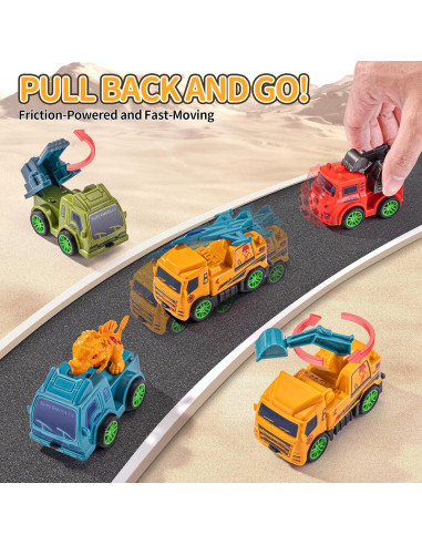 Juego de Coches de Tirar y Empujar 18pcs - SeventhDuck