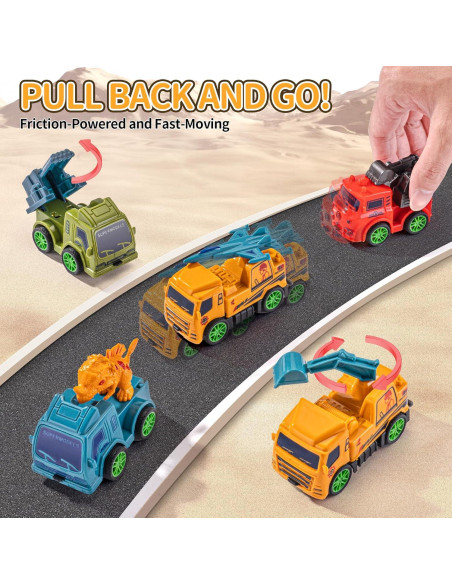 Juego de Coches de Tirar y Empujar 18pcs - SeventhDuck Juego de Coches de Tirar y Empujar 18pcs - SeventhDuck