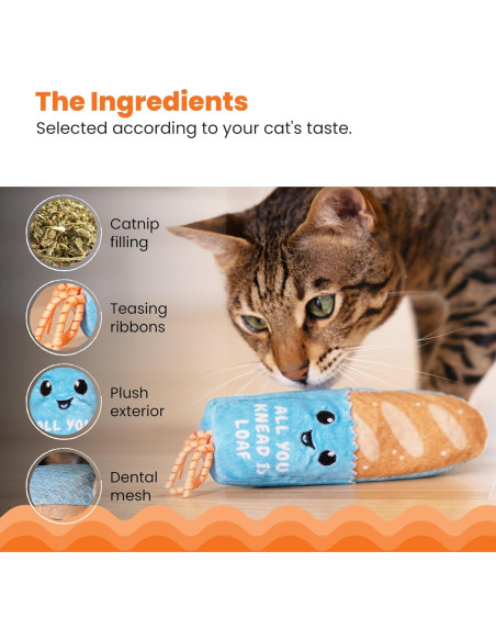 Juguete para Gatos Catstages Loaf Kicker con Hierba Gatera Juguete para Gatos Catstages Loaf Kicker con Hierba Gatera
