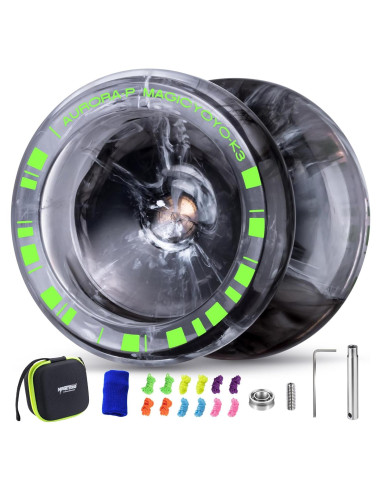 Yoyo MAGICYOYO K3 Aurora-p para Niños y Adultos, Negro Blanco