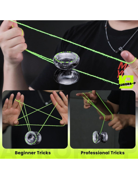 Yoyo MAGICYOYO K3 Aurora-p para Niños y Adultos, Negro Blanco Yoyo MAGICYOYO K3 Aurora-p para Niños y Adultos, Negro Blanco