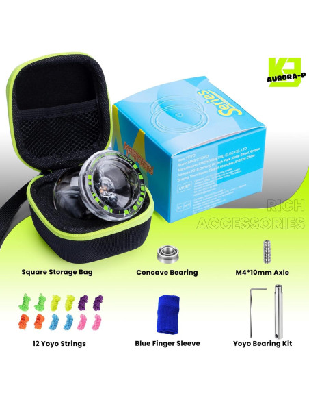 Yoyo MAGICYOYO K3 Aurora-p para Niños y Adultos, Negro Blanco Yoyo MAGICYOYO K3 Aurora-p para Niños y Adultos, Negro Blanco