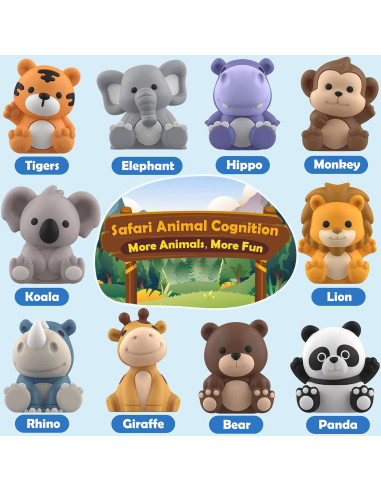 Juguetes de Aprendizaje Aigybobo 20 Piezas Animales Safari