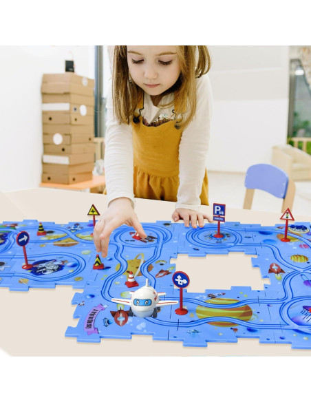 Set de Pista de Autos Puzzle Racer Ubegger 25 Piezas Set de Pista de Autos Puzzle Racer Ubegger 25 Piezas