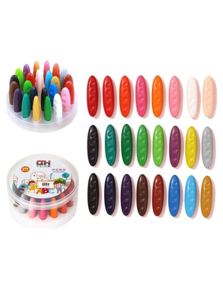 Crayones Lavables FXYRTKLCZ 24 Colores No Tóxicos Crayones Lavables FXYRTKLCZ 24 Colores No Tóxicos