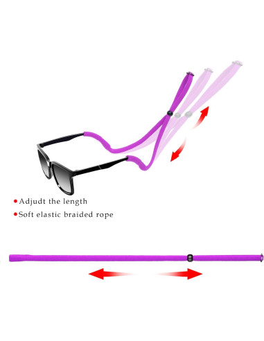 Correa para Gafas 6 PCS Ajustable Nylon Spandex Multicolor
