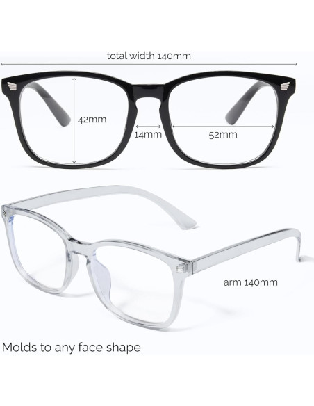 Gafas de Luz Azul LIVHO 8082 - Protección 99% UV para Ojos Gafas de Luz Azul LIVHO 8082 - Protección 99% UV para Ojos
