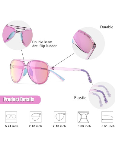 Gafas de sol vintage polarizadas Lasiyanor UV400 TR-90