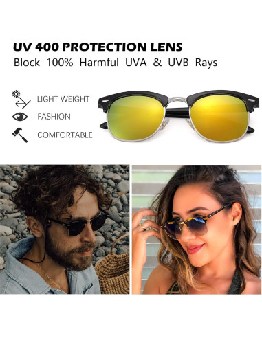 Gafas de sol polarizadas Pro Acme UV 400 unisex semi-rimless