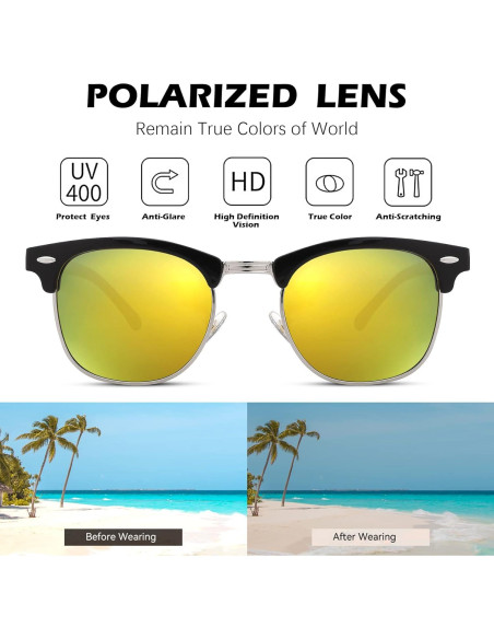 Gafas de sol polarizadas Pro Acme UV 400 unisex semi-rimless Gafas de sol polarizadas Pro Acme UV 400 unisex semi-rimless