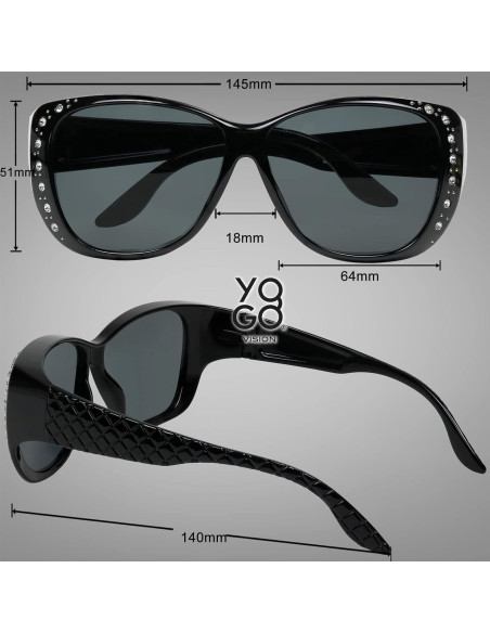 Gafas de sol UV para usar sobre gafas - Protección HD Gafas de sol UV para usar sobre gafas - Protección HD