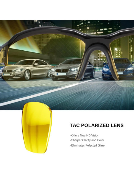 Gafas de Visión Nocturna Polarizadas 3PACK Hombres Lentes Amarillas Gafas de Visión Nocturna Polarizadas 3PACK Hombres Lentes Amarillas