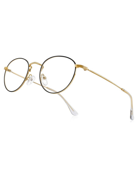 Gafas de lectura metálicas oro y negro 1.0x para hombres y mujeres Gafas de lectura metálicas oro y negro 1.0x para hombres y mujeres