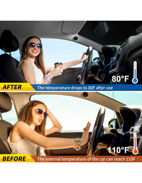 Protector Solar para Parabrisas LEVOTIYER Grande 152.4x83.8cm Protector Solar para Parabrisas LEVOTIYER Grande 152.4x83.8cm