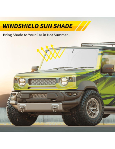 Protector Solar para Parabrisas LEVOTIYER Grande 152.4x83.8cm