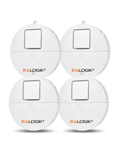 Alarma de Ventana EVA LOGIK 120dB con Sensor de Vibración - Paquete de 4 Alarma de Ventana EVA LOGIK 120dB con Sensor de Vibración - Paquete de 4