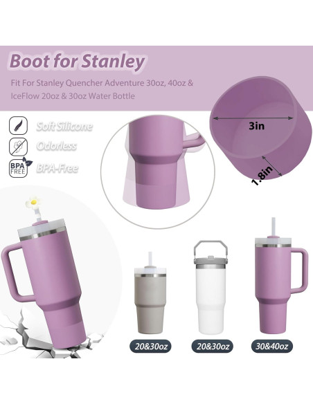 Juego de Accesorios BonneChance para Stanley Cup 9 Piezas Lila Juego de Accesorios BonneChance para Stanley Cup 9 Piezas Lila