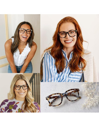 Gafas de Lectura Peepers Cuadradas Luz Azul 4x Cuarzo Azul