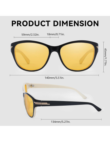 Gafas Antirreflejo SIPHEW para Conducir de Noche Mujeres