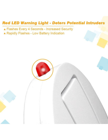 Sistema de Alarma para Ventanas EVA LOGIK 4-Pack 120dB Sistema de Alarma para Ventanas EVA LOGIK 4-Pack 120dB