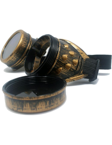 Gafas Steampunk Vintage WEICHUAN con Lentes Intercambiables