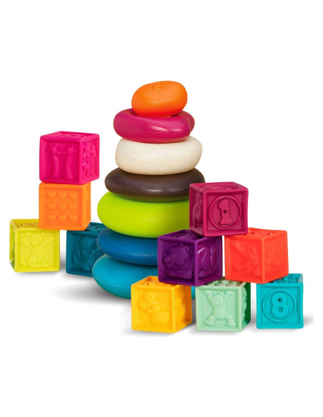 B. toys Bloques y Anillos Apilables 17 Piezas 6 meses+ B. toys Bloques y Anillos Apilables 17 Piezas 6 meses+