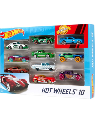 Juego de Pista Hot Wheels Builder Lata de Combustible 14 Piezas + 10 Autos 1:64