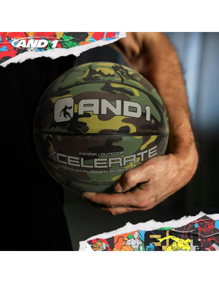 Balón de Baloncesto AND1 Xcelerate Goma Tamaño 7 Balón de Baloncesto AND1 Xcelerate Goma Tamaño 7