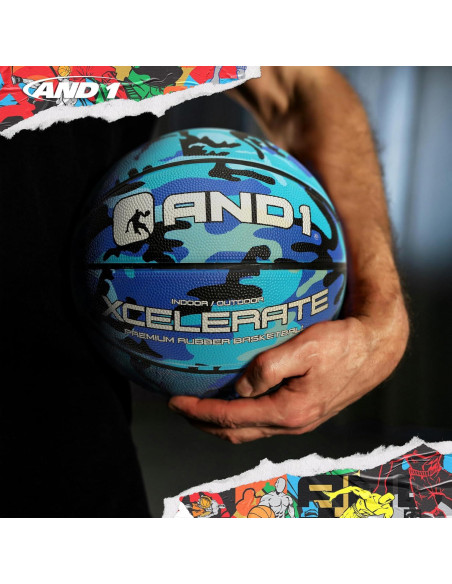 Balón de baloncesto AND1 Xcelerate Tamaño 7 con bomba Balón de baloncesto AND1 Xcelerate Tamaño 7 con bomba