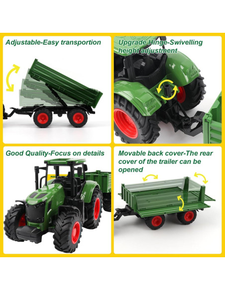 Conjunto de Juguetes de Tractor Peagprav 41.91 cm con Animales Conjunto de Juguetes de Tractor Peagprav 41.91 cm con Animales