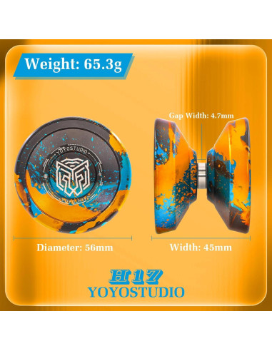 Yoyo Profesional YOYOSTUDIO H17 Doble Propósito 56mm