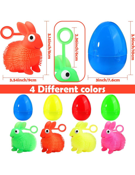 Paquete de 8 Huevos de Pascua con Pelotas Inflables LED Paquete de 8 Huevos de Pascua con Pelotas Inflables LED