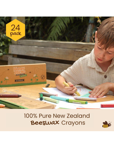 Crayones Jumbo Honeysticks 24 Colores No Tóxicos