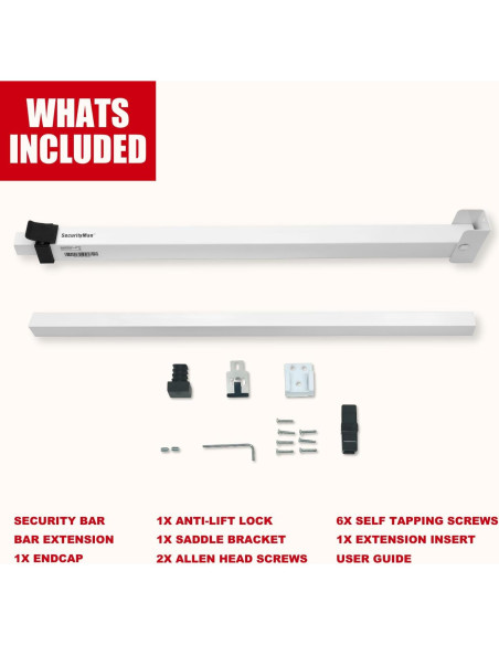 Barra de Seguridad Deslizante SecurityMan Ajustable 47.6-129.8 cm Barra de Seguridad Deslizante SecurityMan Ajustable 47.6-129.8 cm