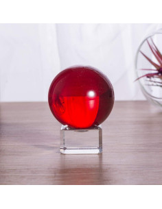 Bola de Cristal K9 LONGWIN 40mm Fengshui Roja 2