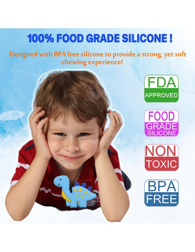 Collares Masticables Sensoriales LeeYean - Paquete de 6