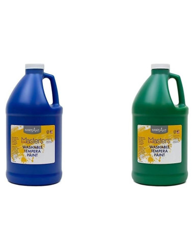 Pintura Tempera Lavable Handy Art 1.89 L Azul y Verde