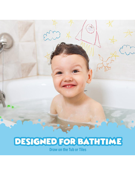 Crayones de Baño Tub Works 12 Colores No Tóxicos Lavables Crayones de Baño Tub Works 12 Colores No Tóxicos Lavables