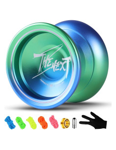 Yoyo Profesional JOLESHARE T2 Aluminio Azul Verde + Accesorios