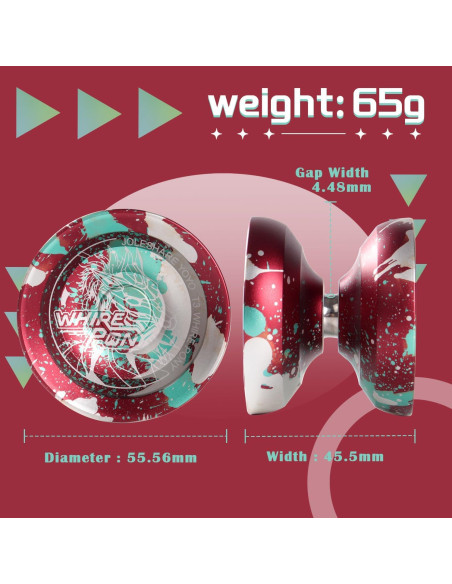 Yoyo Profesional JOLESHARE T3 Metal Rojo Verde para Todos Yoyo Profesional JOLESHARE T3 Metal Rojo Verde para Todos