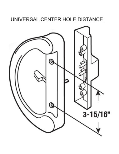 Juego de Manija de Puerta Corredera ALLYWASAI con Cerradura