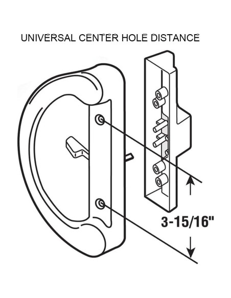 Juego de Manija de Puerta Corredera ALLYWASAI con Cerradura Juego de Manija de Puerta Corredera ALLYWASAI con Cerradura