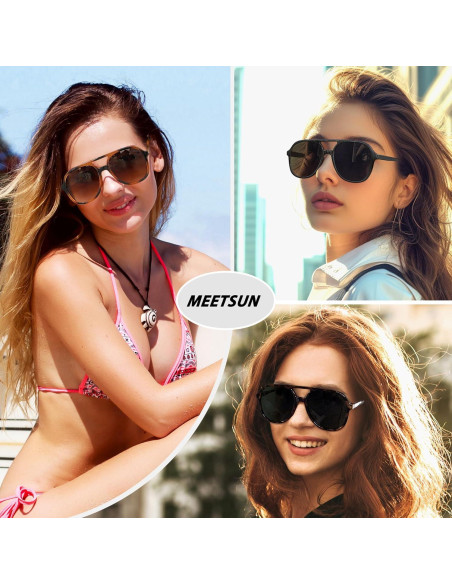 Gafas de Sol MEETSUN Retro Aviador UV400 Unisex Gafas de Sol MEETSUN Retro Aviador UV400 Unisex
