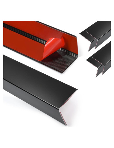 Protector de Esquina de Aluminio Heainaiyoo 4Pack 114.3x2.54cm Negro
