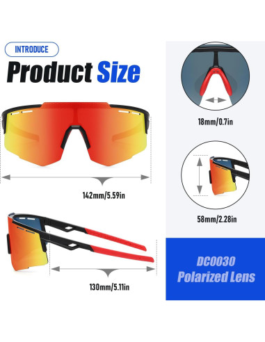 Gafas de sol deportivas DUCO DC0030 polarizadas UV400