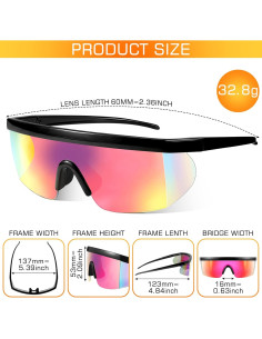 6 Pares de Gafas de Sol Sherr Deportivas UV400 Ajustables 2