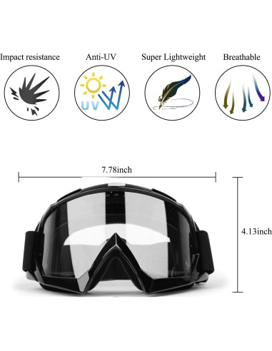 Gafas de Motocross XYOP 2 Lentes Claras a Prueba de Niebla