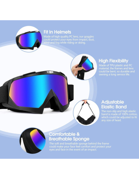 Gafas de Motocicleta Lievermo 2 Paquete ATV Off-Road Gafas de Motocicleta Lievermo 2 Paquete ATV Off-Road