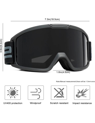 Gafas de esquí SPOSUNE con doble lente anti-vaho